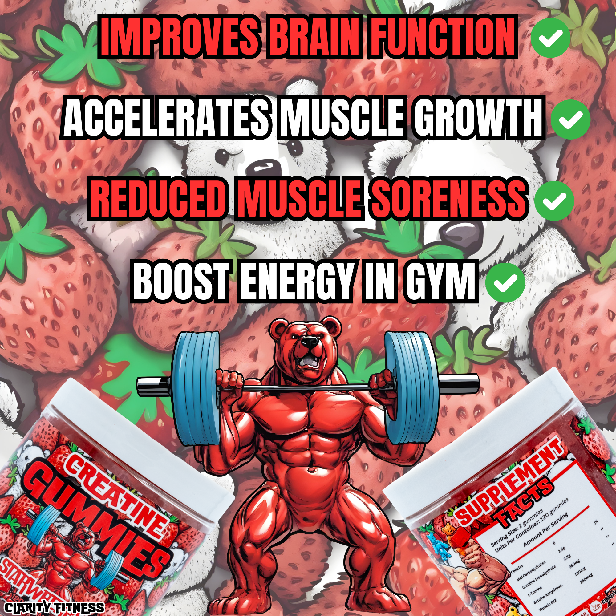 Vegan Creatine Gummies - Boost Muscle Growth Naturally