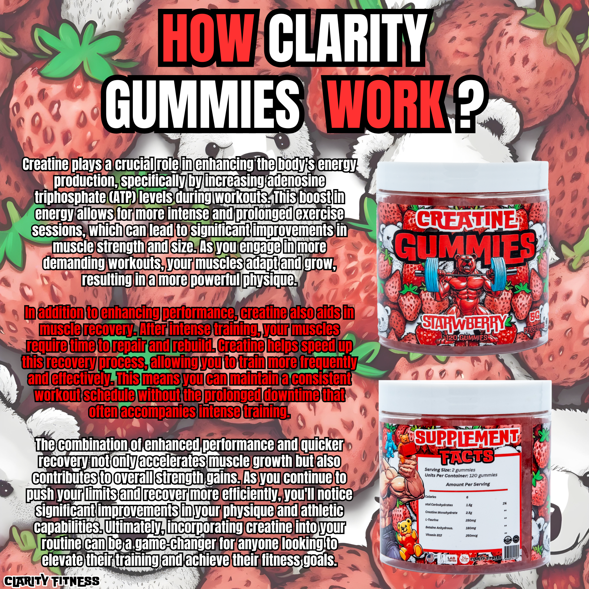 Vegan Creatine Gummies - Boost Muscle Growth Naturally